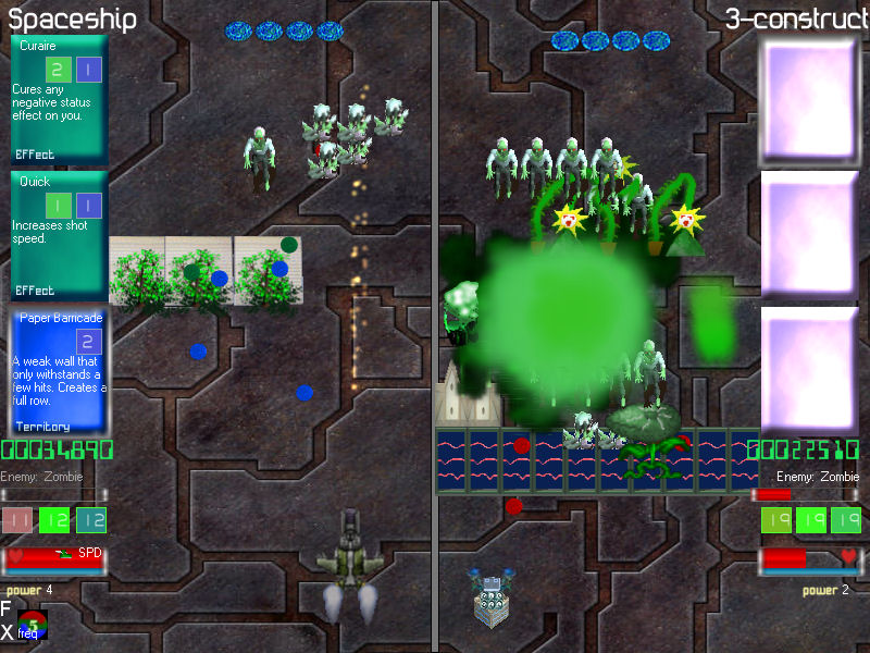 shooter, 2D shooter, action, versus, battle, computer player, space shooter